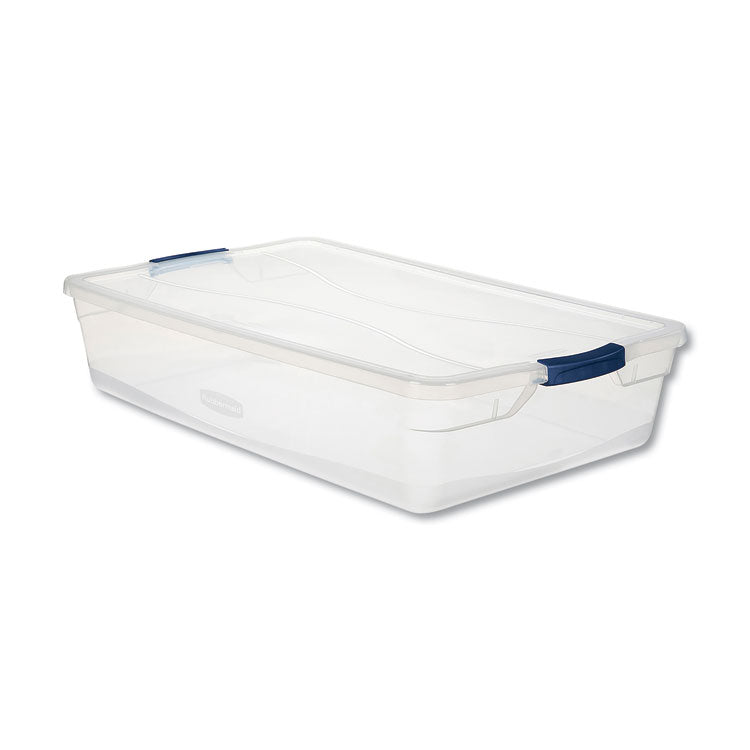 Rubbermaid - Clever Store Basic Latch-Lid Container, 41 qt, 17.75" x 29" x 6.13", Clear