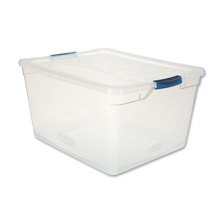 Rubbermaid - Clever Store Basic Latch-Lid Container, 71 qt, 18.63" x 23.5" x 12.25", Clear