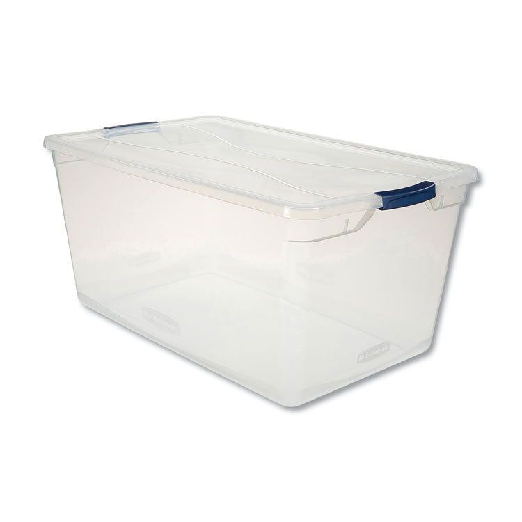 Rubbermaid - Clever Store Basic Latch-Lid Container, 95 qt, 17.75" x 29" x 13.25", Clear