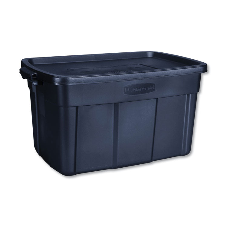 Rubbermaid - Roughneck Storage Box, 31 gal, 20.4" x 32.3" x 16.7", Dark Indigo Metallic