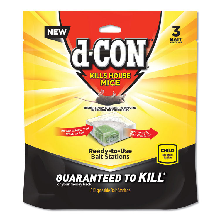 d-CON - Disposable Bait Station, 3 x 3 x 1.25, 6/Carton