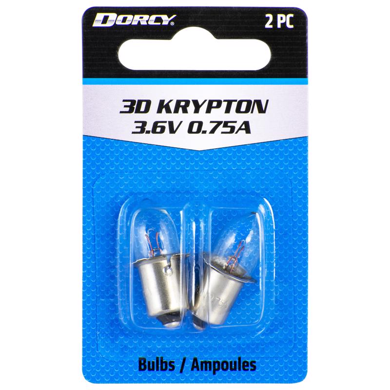 DORCY - Dorcy 3D Krypton Flashlight Bulb 3.6 V Bayonet Base - Case of 12