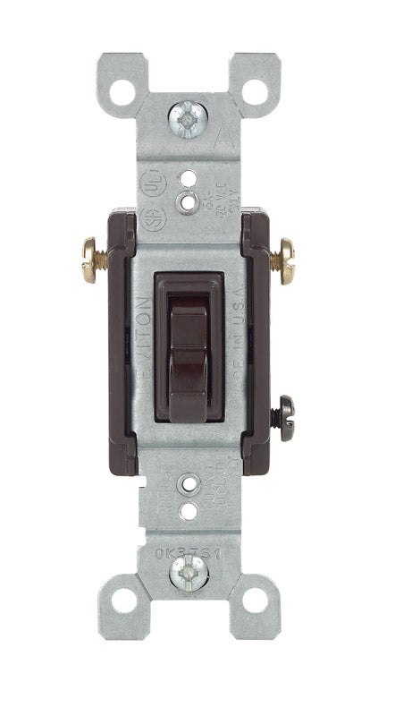 LEVITON MFG. CO - Leviton 15 amps Toggle Switch Brown 1 pk - Case of 10 [01453-02S]