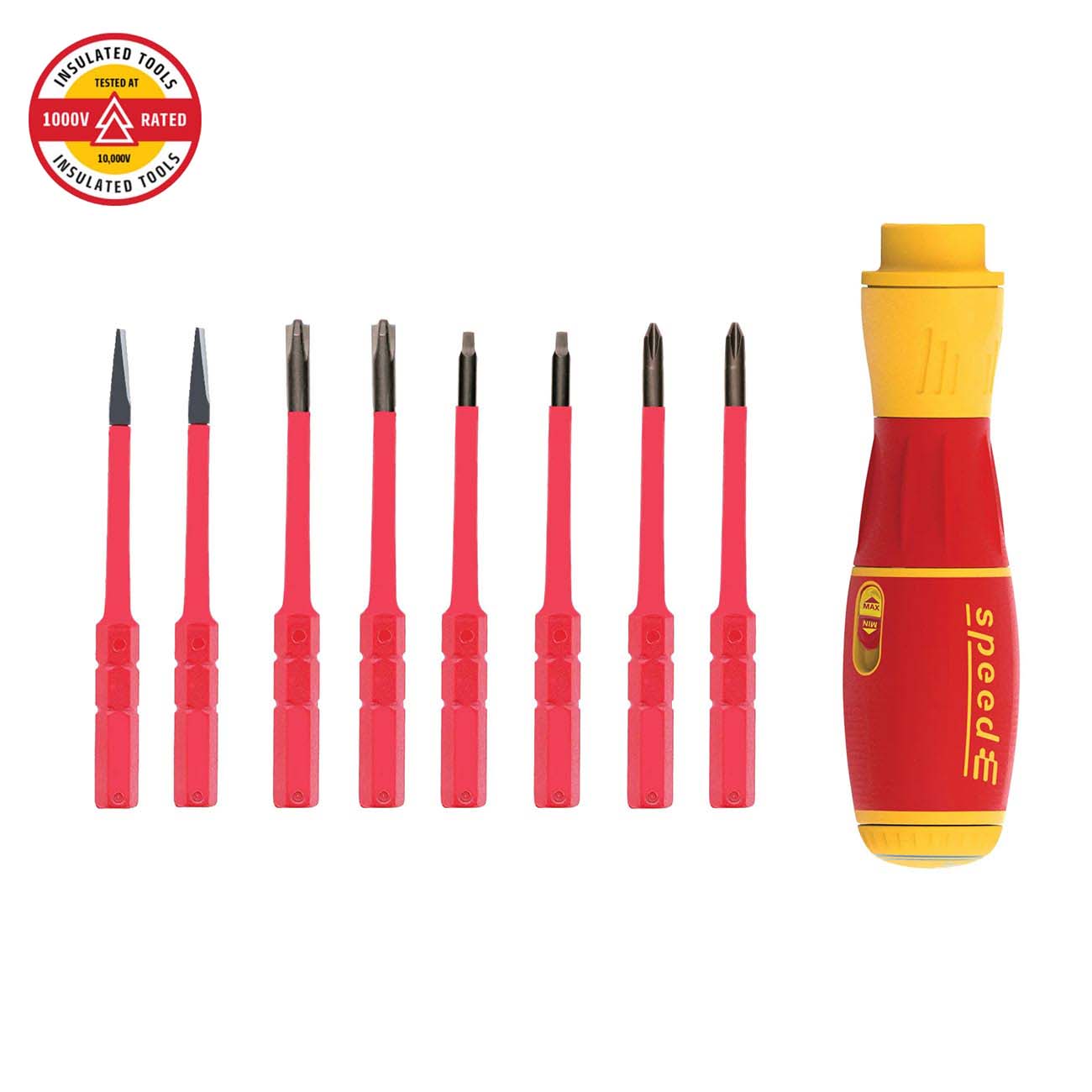 Wiha Insulated SpeedEII Electric Screwdriver SlimLine Blade Set (13 Piece Set)