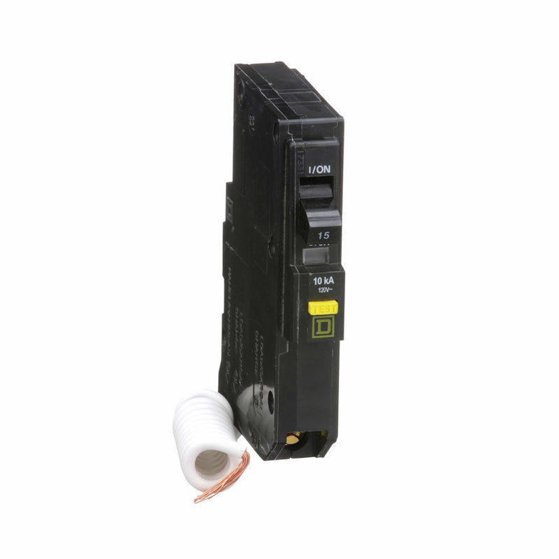 SQUARE D - Square D QO 15 amps Plug In Single Pole Circuit Breaker [QO115GFICP]