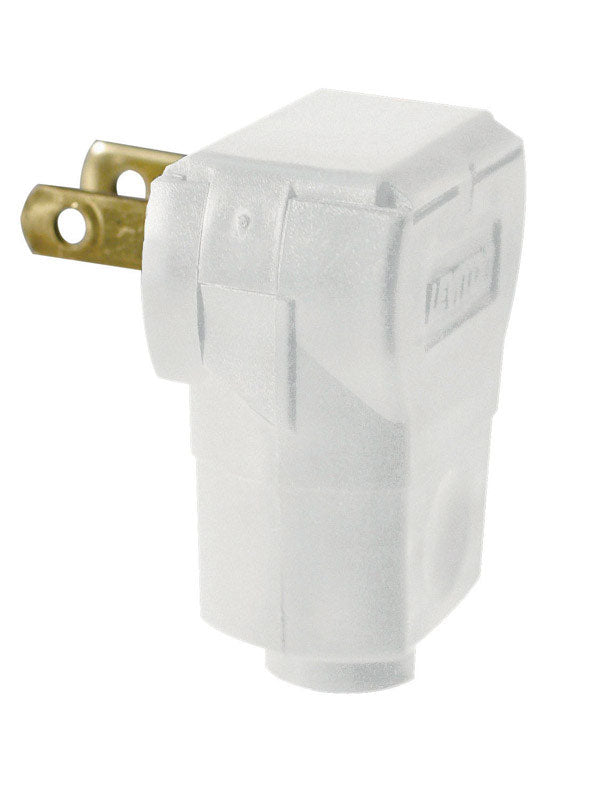 LEVITON - Leviton Commercial and Residential Plastic Straight Blade Plug 1-15P 20-16 AWG 2 Pole 2 Wire