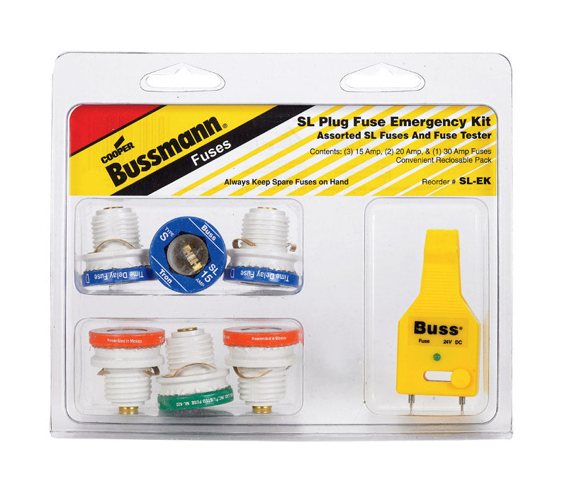 BUSSMANN - Bussmann 30 amps Plug Fuse Kit 7 pk