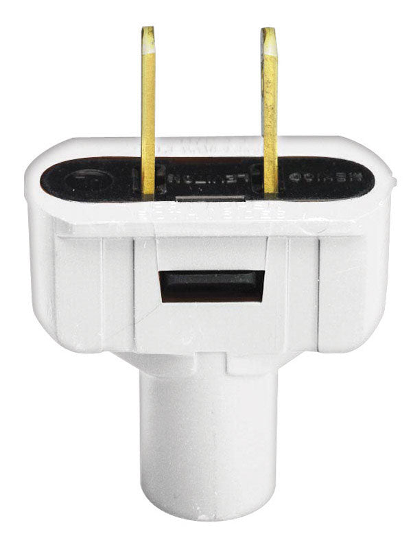 LEVITON - Leviton Residential Vinyl Straight Blade Plug 1-15P 18-14 AWG 2 Pole 2 Wire [C22-48643-00W]