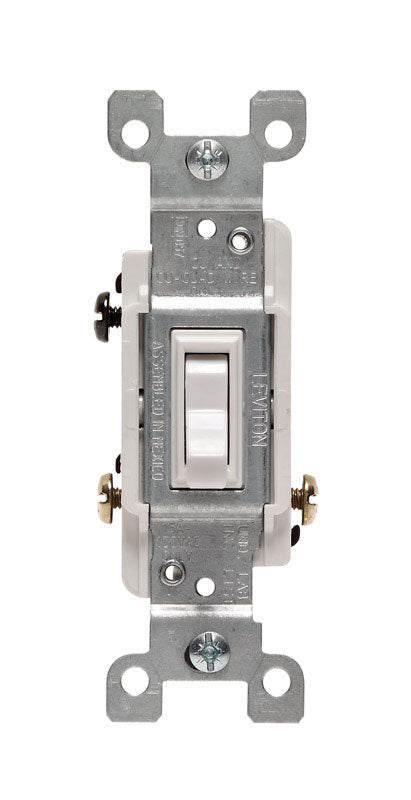 LEVITON - Leviton CSA 15 amps Toggle Switch White 1 pk