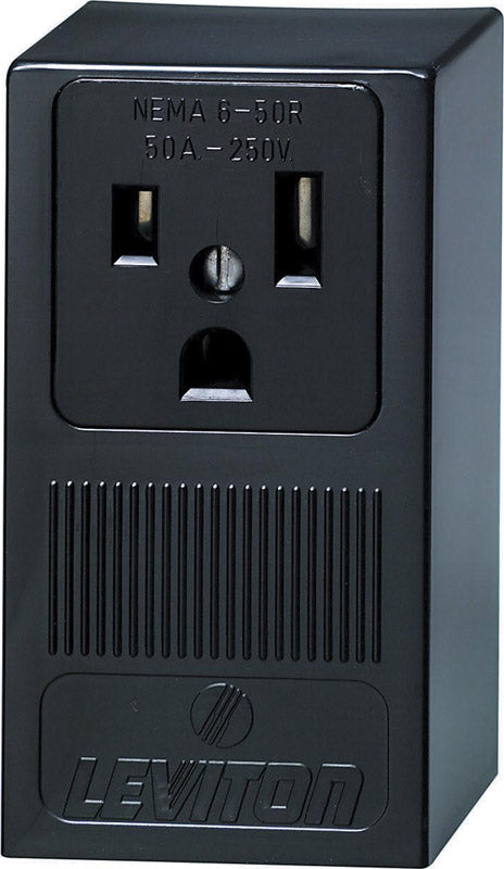 LEVITON - Leviton 50 amps 250 V Black Outlet 6-50R 1 pk