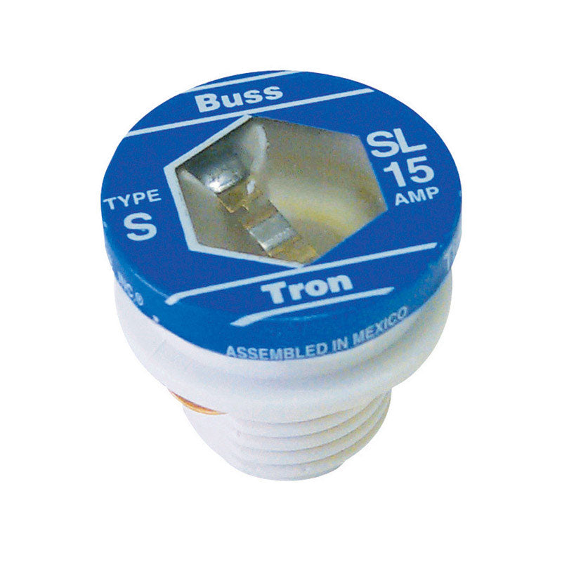 BUSSMANN - Bussmann 15 amps Tamper Proof Plug Fuse 3 pk - Case of 5