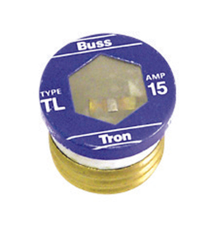 BUSSMANN - Bussmann 15 amps Plug Fuse 4 pk