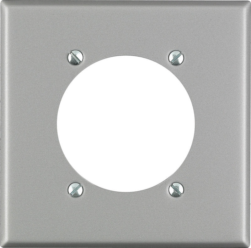 LEVITON MFG CO - Leviton Silver 2 gang Stainless Steel Single Outlet Wall Plate 1 pk