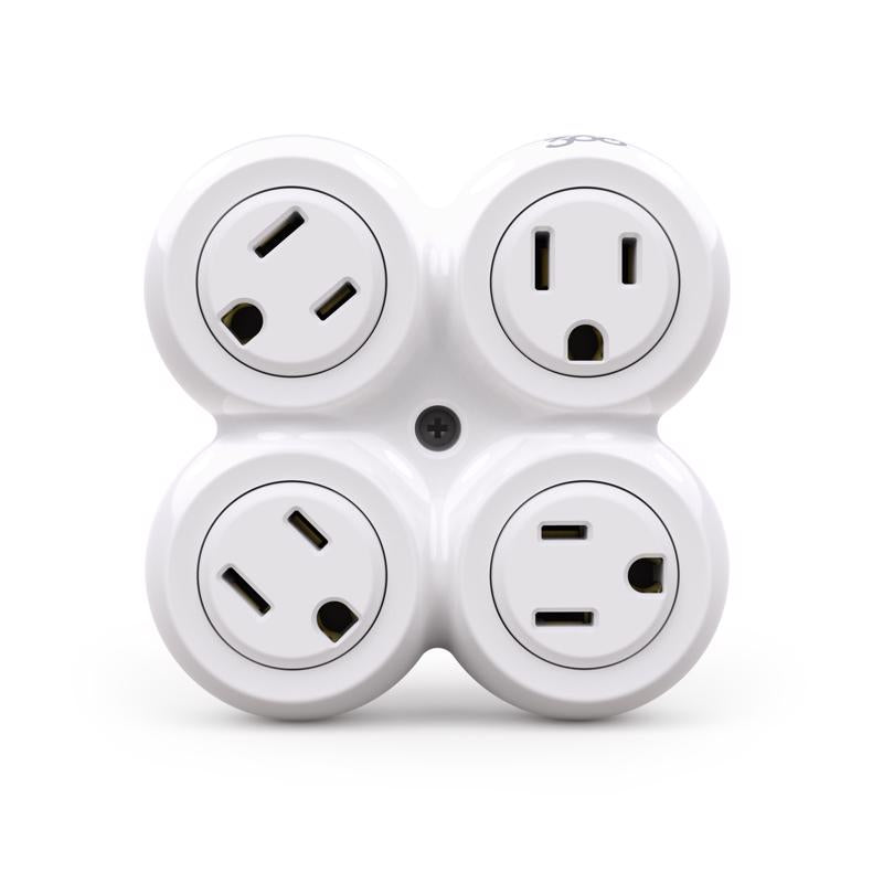 360 ELECTRICAL - 360 Electrical Grounded 4 outlets Outlet Tap Surge Protection 1 pk