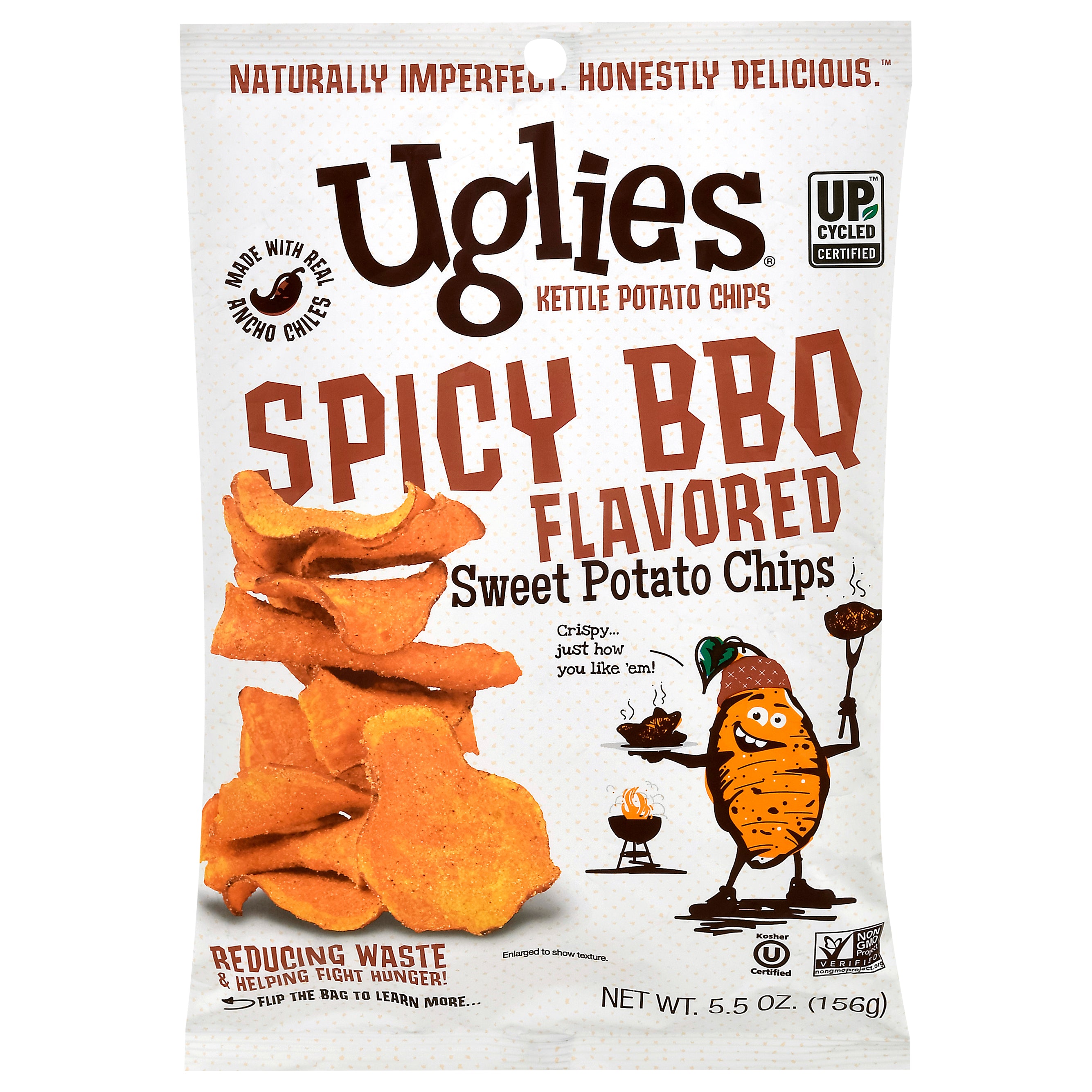 Uglies Spicy BBQ Flavored Sweet Potato Chips 5.5 oz - Case of 12