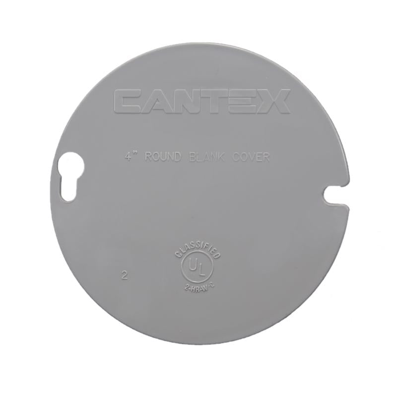 CANTEX - Cantex EZ Box New and Old Work Round PVC Ring Cover Gray