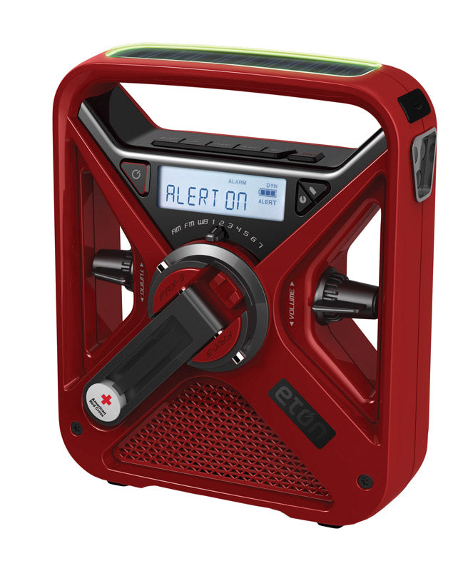 ETON - Eton American Red Cross Red Weather Alert Radio Flashlight Digital Battery Operated