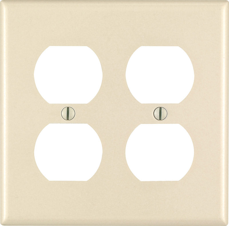 LEVITON MFG. - Leviton Almond 2 gang Thermoset Plastic Duplex Wall Plate 1 pk