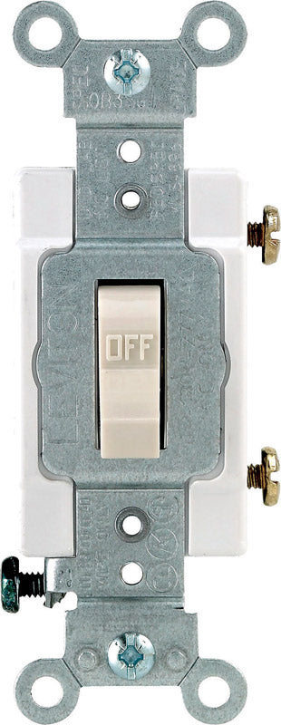 LEVITON MFG. - Leviton 20 amps Single Pole Toggle AC Quiet Switch Light Almond 1 pk