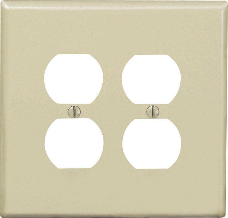 LEVITON MFG. - Leviton Midway Ivory 2 gang Nylon Duplex Wall Plate 1 pk