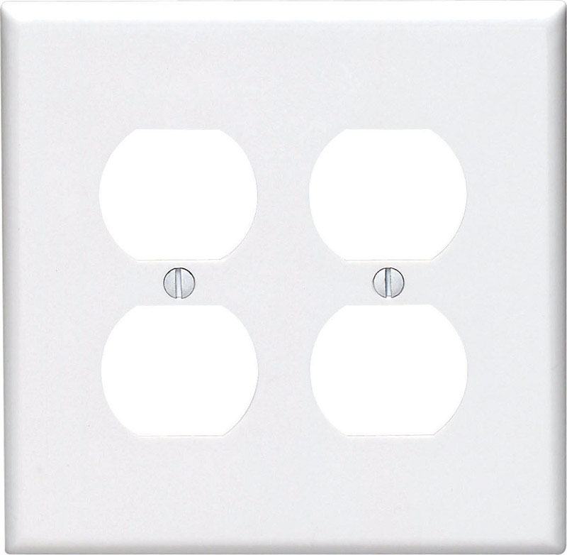 LEVITON MFG. - Leviton Midway White 2 gang Nylon Duplex Wall Plate 1 pk - Case of 25