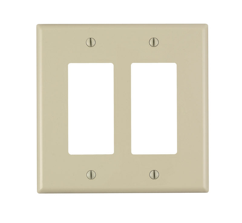 LEVITON MFG. - Leviton Midway Ivory 2 gang Nylon Decorator Wall Plate 1 pk