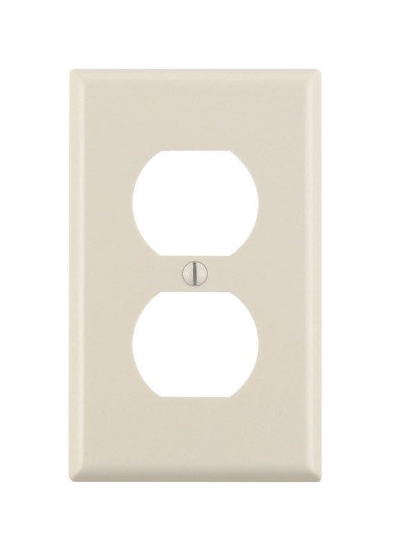 LEVITON MFG. - Leviton Light Almond 1 gang Thermoset Plastic Duplex Wall Plate 10 pk