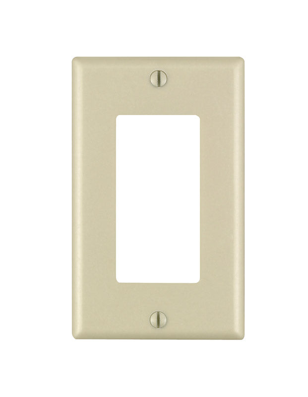 LEVITON MFG. - Leviton Decora Ivory 1 gang Thermoset Plastic Decorator Wall Plate 10 pk