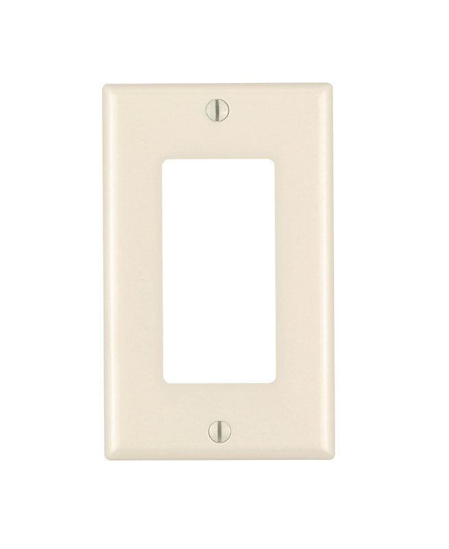 LEVITON MFG. - Leviton Decora Almond 1 gang Thermoset Plastic Decorator Wall Plate 10 pk