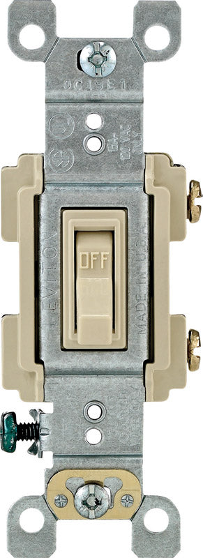 LEVITON MFG. - Leviton 15 amps Single Pole Toggle AC Quiet Switch Ivory 1 pk [RS115-ICP]