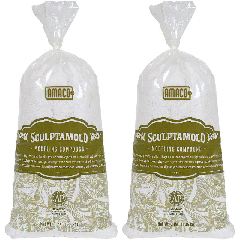 AMACO - Sculptamold® Modeling Compound, 3 lbs. Per Bag, 2 Bags