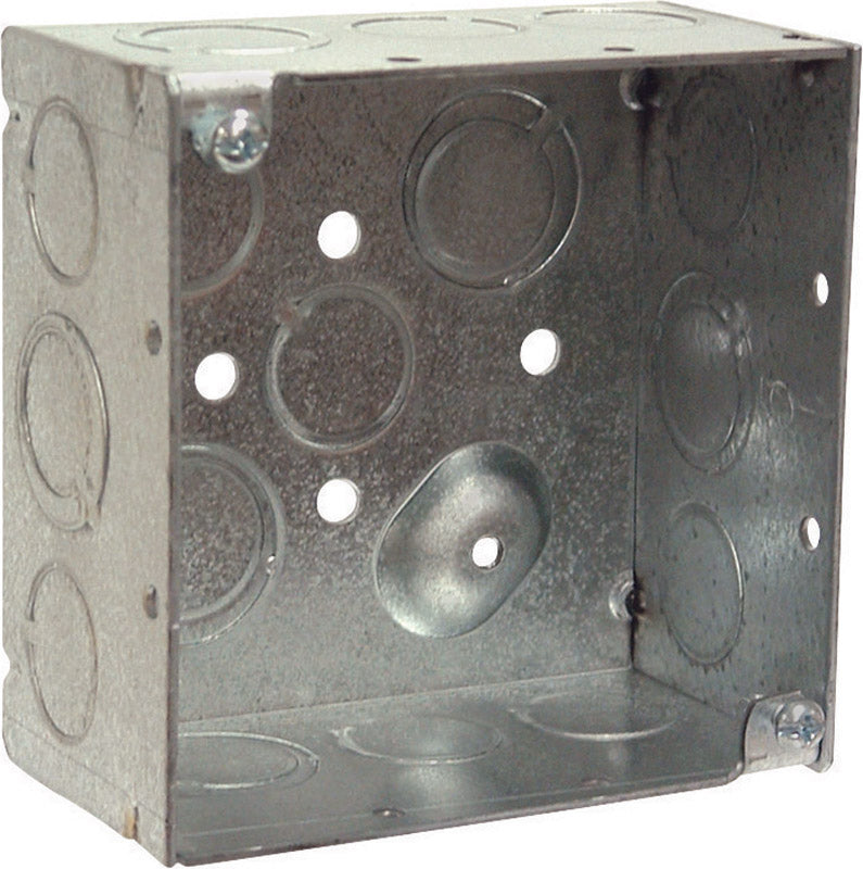 RACO - Raco 30-5/16 cu in Square Steel 2 gang Junction Box Gray