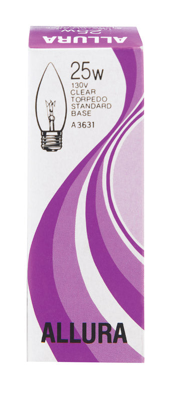 SATCO - Satco ALLURA 25 W B11 Chandelier Incandescent Bulb E26 (Medium) Soft White 1 pk - Case of 25