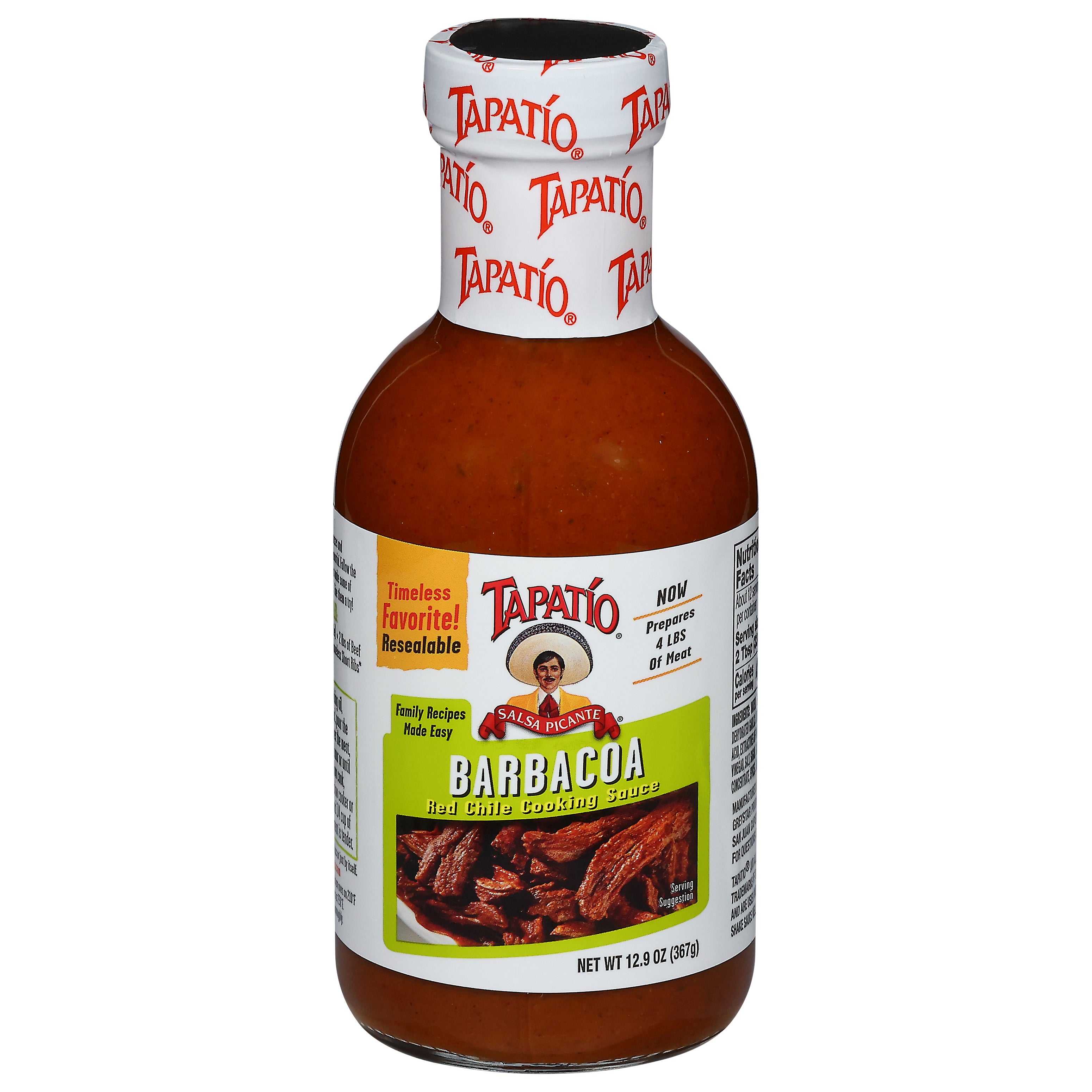 Tapatio Barbacoa Red Chile Cooking Sauce 12.9 oz - Case of 6