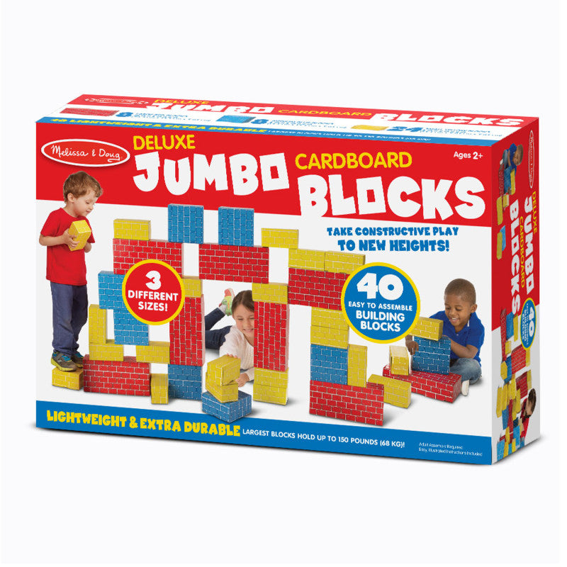 MELISSA & DOUG - Deluxe Jumbo Cardboard Blocks - 40 Pieces