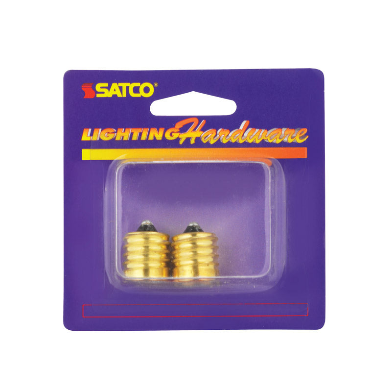 SATCO - Satco Brass Intermediate to Candelabra Base Socket Reducer 2 pk