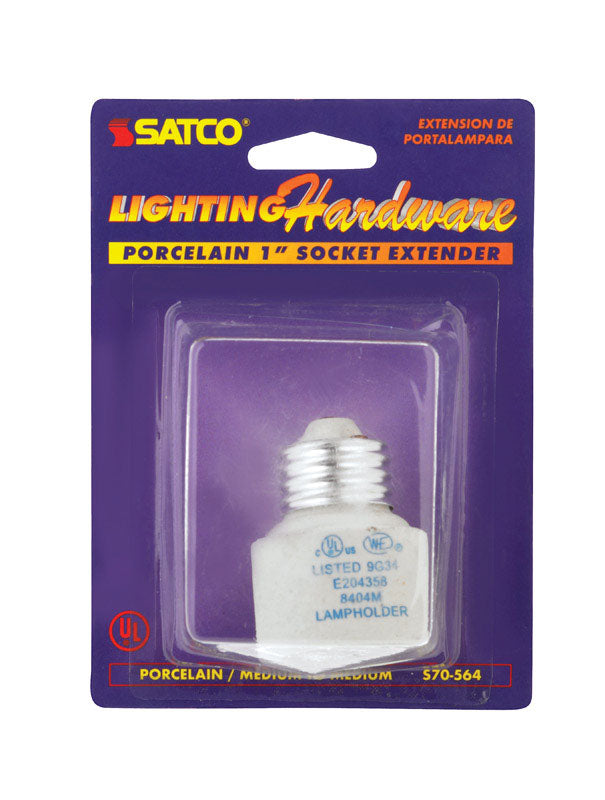 SATCO - Satco Porcelain Medium Base Socket Extender 1 pk