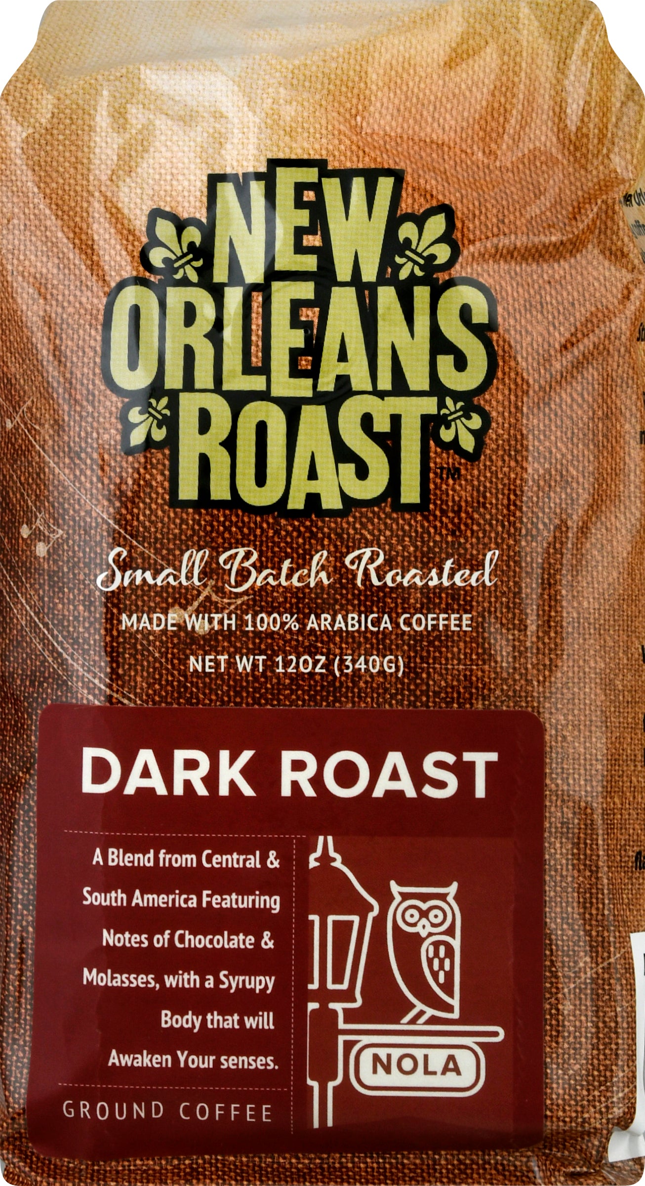 New Orleans Roast Ground Dark Roast Coffee 12 oz - Case of 6