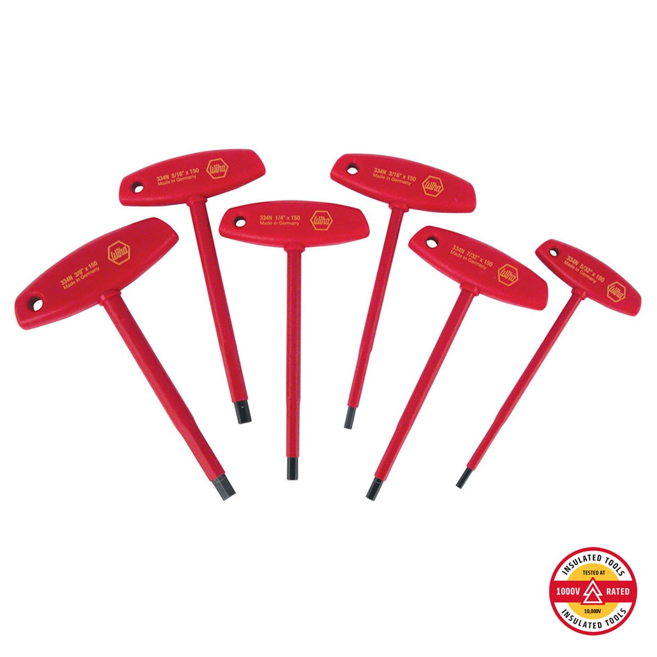 Wiha Insulated T-Handle Hex SAE Set (6 Piece Set)