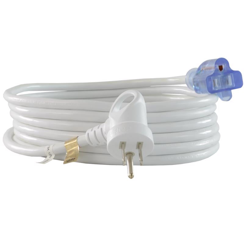 CONNTEK - Conntek Indoor 15 ft. L White Extension Cord 16/3 SJTW