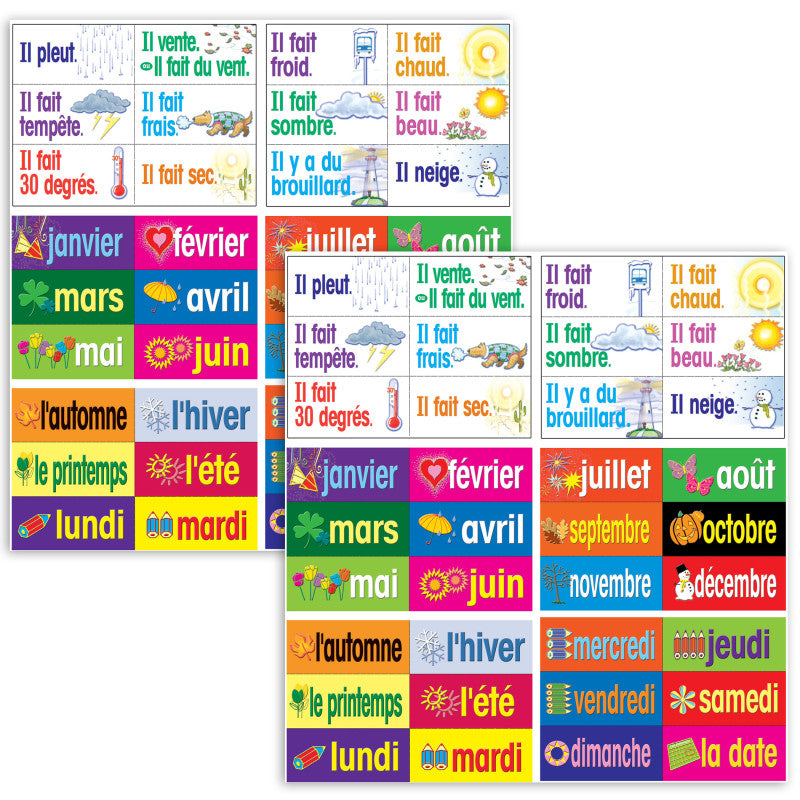 POSTER PALS - French Multi-Purpose Card Set, 36 Per Set, 2 Sets