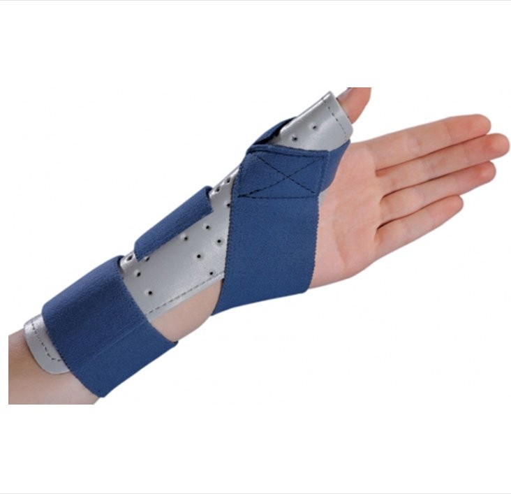 DJO - Thumb Splint ThumbSPICA™ Adult Small / Medium Hook and Loop Strap Closure Right Hand Blue / Gray [1/EA]