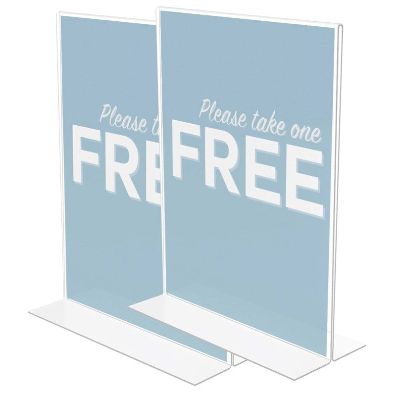 DEFLECTO - Classic Image® Stand-Up Sign Holder, Portrait, Pack of 2