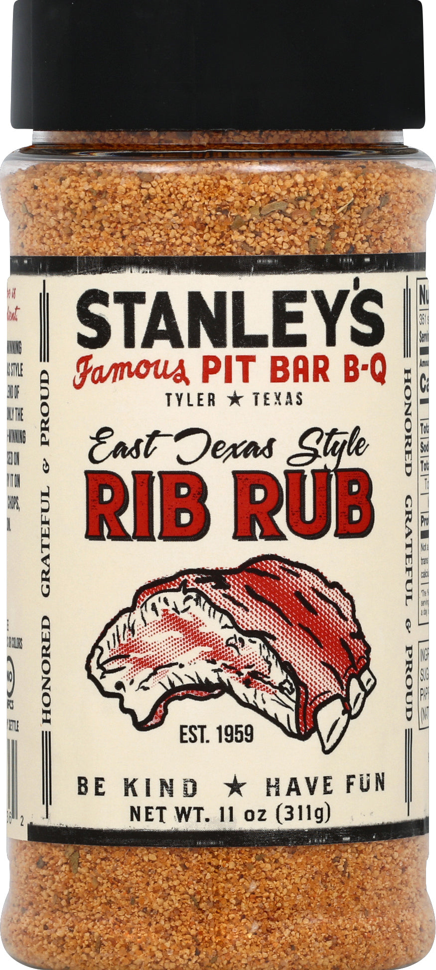 Stanleys Rib Rub 11 oz - Case of 6