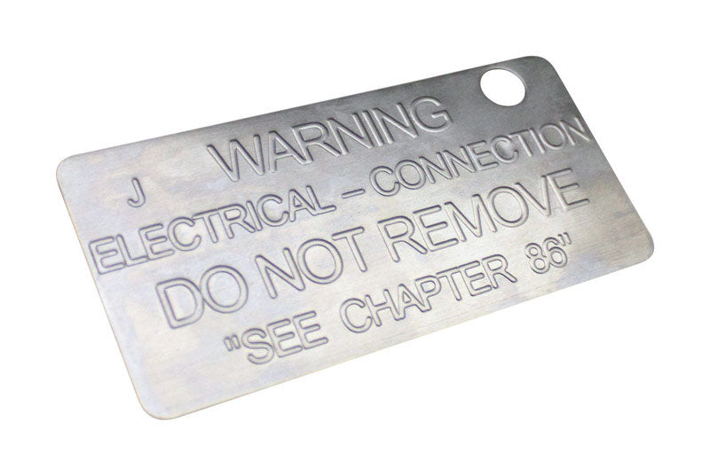 SIGMA - Sigma Engineered Solutions 0 in. D Aluminum Ground Code Tag For Grounding 1 pk