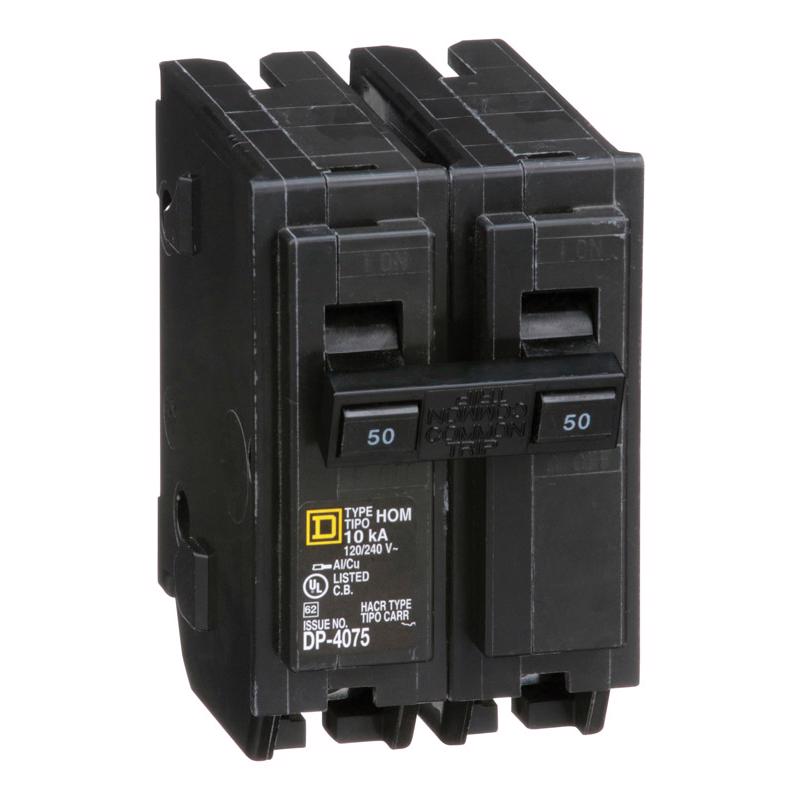SQUARE D - Square D HomeLine 50 amps Plug In 2-Pole Circuit Breaker [HOM250CP]