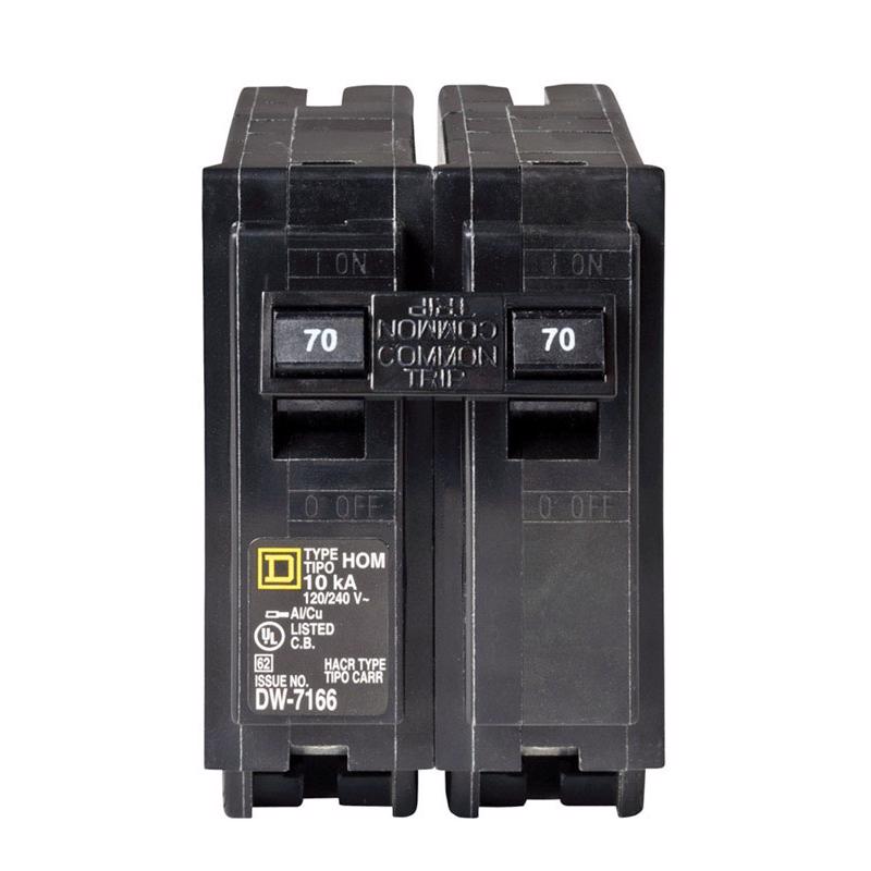 SQUARE D - Square D HomeLine 70 amps Plug In 2-Pole Circuit Breaker