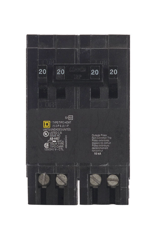 SQUARE D - Square D HomeLine 20 amps Tandem 2-Pole Circuit Breaker