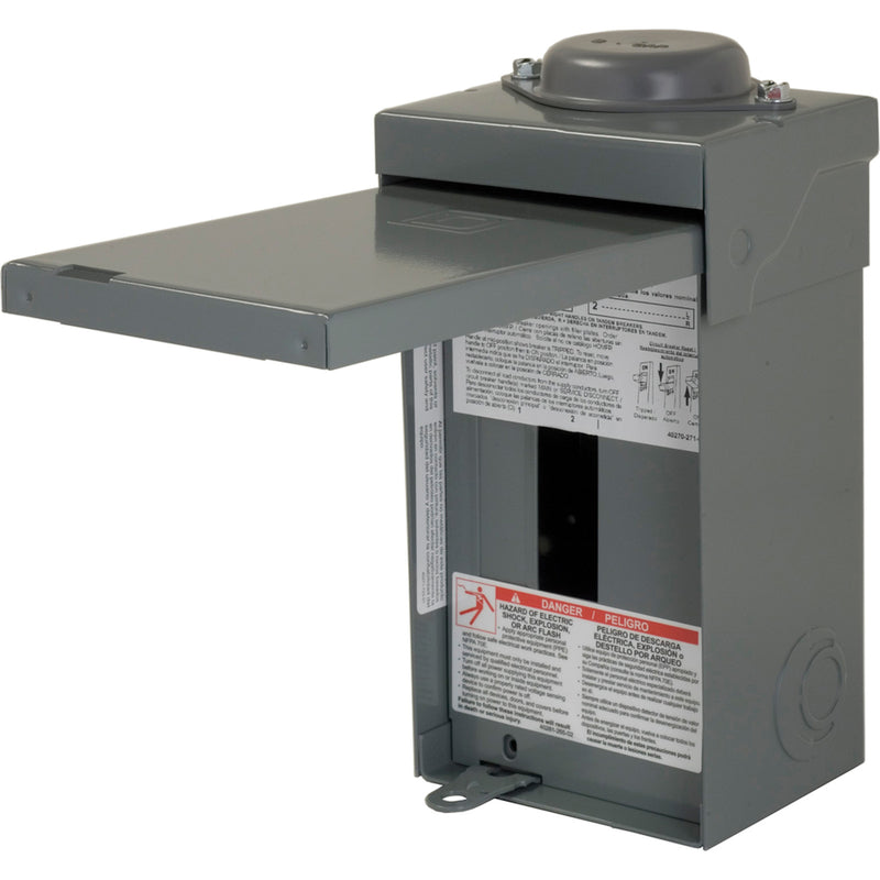 SQUARE D - Square D HomeLine 70 amps 120/240 V 2 space 4 circuits Wall Mount Main Lug Load Center