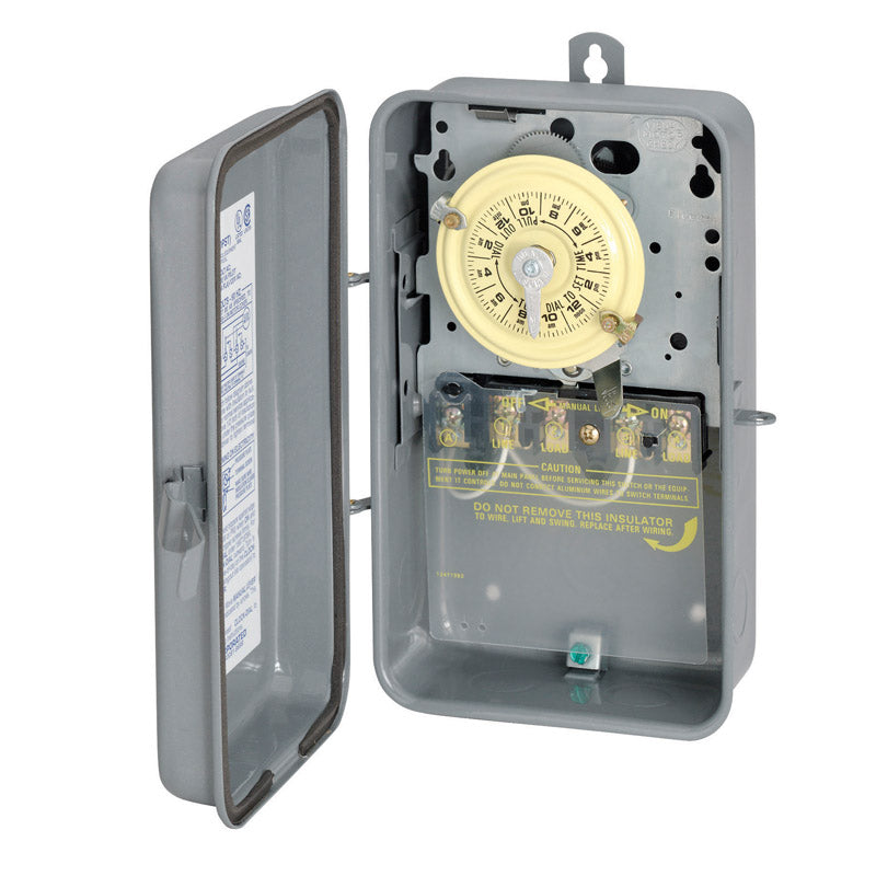 INTERMATIC - Intermatic Indoor and Outdoor Mechanical Timer Switch 277 V Gray [T106R]